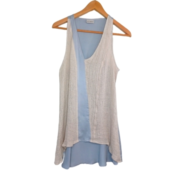 The Odells Hi-Lo Linen Silk Tank Top Blouse - Picture 1 of 15